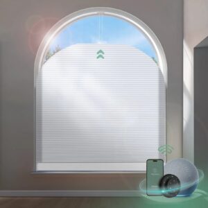 Motorized Arched Cellular Shades | Custom Elongated Arch